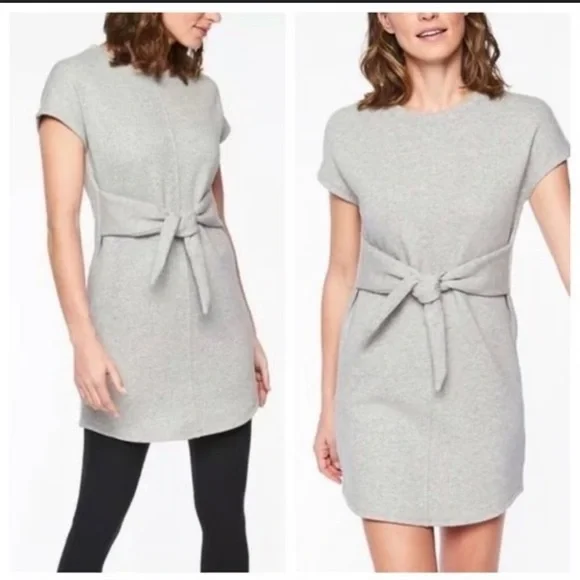 ATHLETA Grey Jersey Mini Dress XL - Picture 2 of 11
